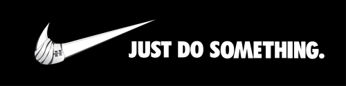 Nike's [Just Do It.] changed to [Just Do Something.]